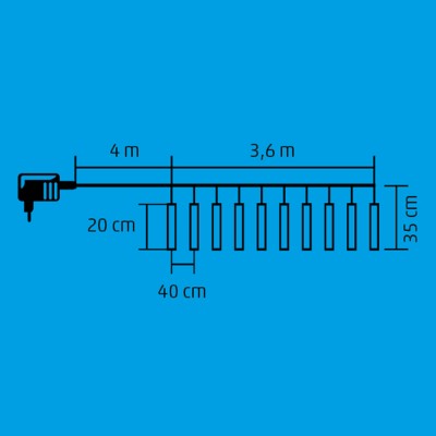 LED-es jégcsap fényfüzér - G 10201